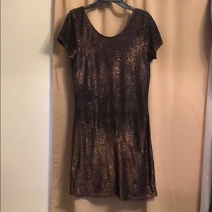 Free People Bronze Metallic Dress